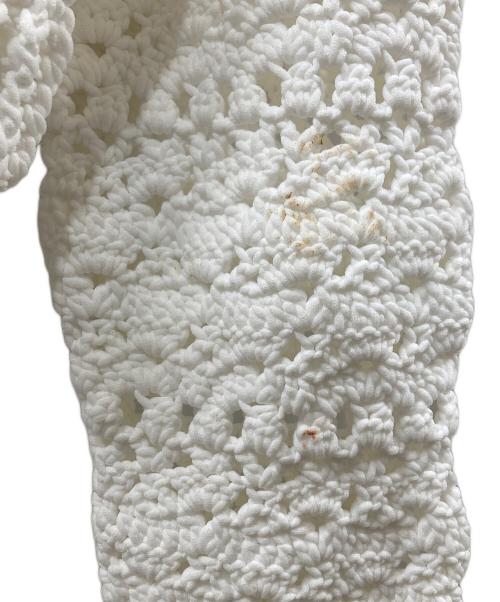 NKNIT（ンニット）NKNIT (ンニット) crochet KNIT zip cardigan ホワイト サイズ:SIZE①の古着・服飾アイテム