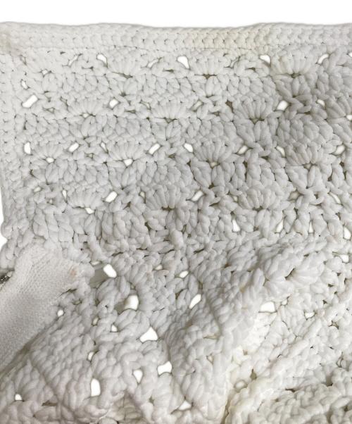 NKNIT（ンニット）NKNIT (ンニット) crochet KNIT zip cardigan ホワイト サイズ:SIZE①の古着・服飾アイテム