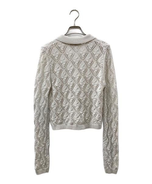KITH（キス）KITH (キス) レース編みカーディガン ホワイト サイズ:Mの古着・服飾アイテム