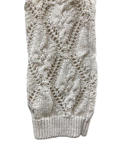 KITH（キス）KITH (キス) レース編みカーディガン ホワイト サイズ:Mの古着・服飾アイテム