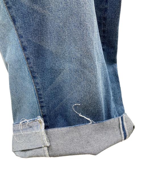 etsinta（エシンタ）etsinta (エシンタ) リメイクサス付きデニム ブルー サイズ:FREEの古着・服飾アイテム