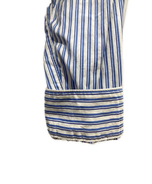 COMME des GARCONS SHIRT（コムデギャルソンシャツ）COMME des GARCONS SHIRT (コムデギャルソンシャツ) ストライプパッチワークシャツ ブルー サイズ:Lの古着・服飾アイテム