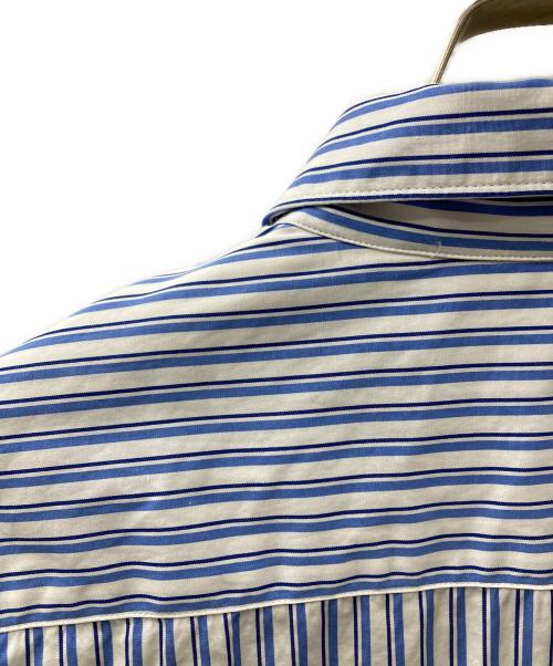 COMME des GARCONS SHIRT（コムデギャルソンシャツ）COMME des GARCONS SHIRT (コムデギャルソンシャツ) ストライプパッチワークシャツ ブルー サイズ:Lの古着・服飾アイテム