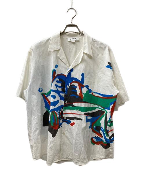 ENFOLD（エンフォルド）ENFOLD (エンフォルド) m.j.k Stay RAZY SHIRTS ホワイト サイズ:Lの古着・服飾アイテム