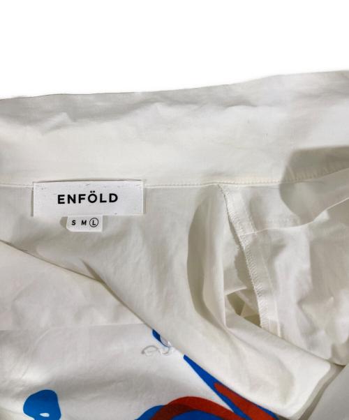 ENFOLD（エンフォルド）ENFOLD (エンフォルド) m.j.k Stay RAZY SHIRTS ホワイト サイズ:Lの古着・服飾アイテム