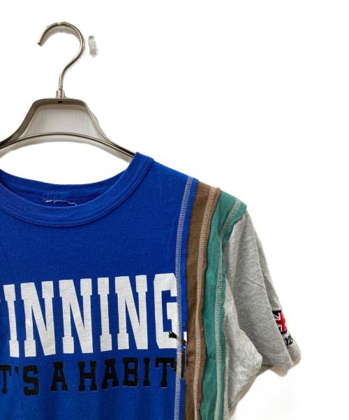 Rebuild by Needles（リビルドバイニードルス）Rebuild by Needles (リビルドバイニードルス) 7 Cuts Tee - College 再構築TEE マルチカラー サイズ:XSの古着・服飾アイテム