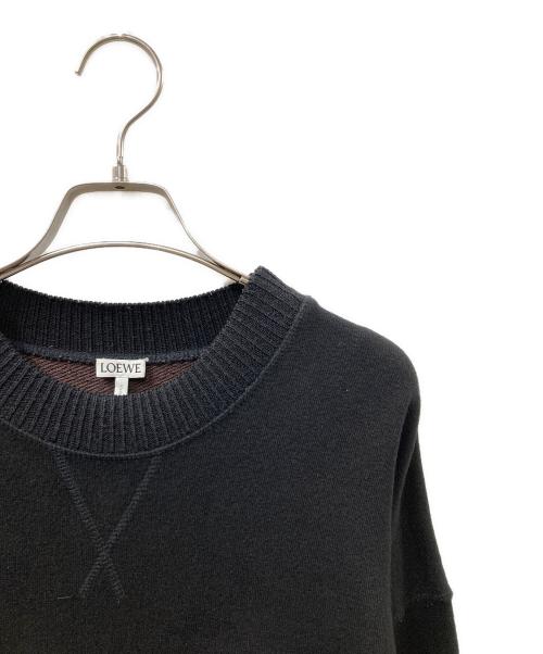 LOEWE（ロエベ）LOEWE (ロエベ) アナグラム ニット ブラック×ブラウン サイズ:XSの古着・服飾アイテム