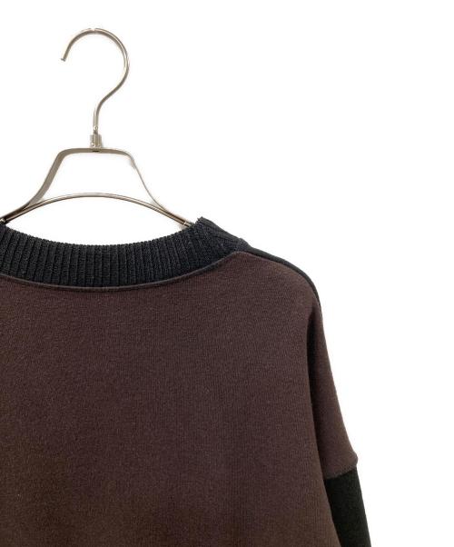 LOEWE（ロエベ）LOEWE (ロエベ) アナグラム ニット ブラック×ブラウン サイズ:XSの古着・服飾アイテム