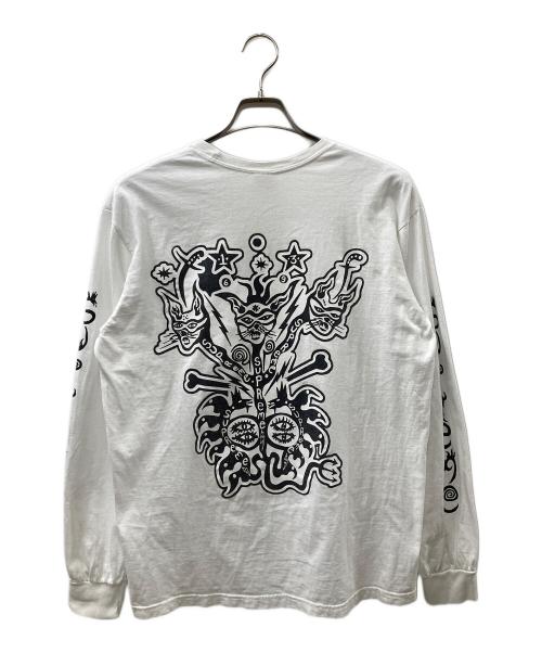 SUPREME（シュプリーム）SUPREME (シュプリーム) 21SS Clayton Patterson L/S Tee /クレイトンパターンロングスリーブカットソー ホワイト サイズ:Mの古着・服飾アイテム