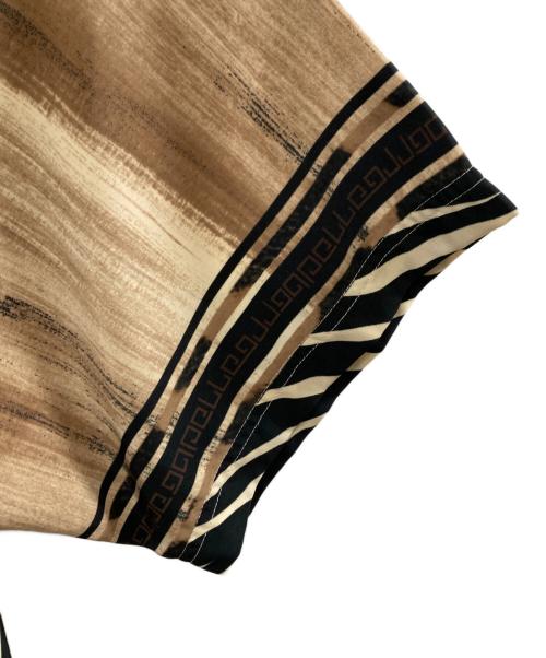 pellepelle（ペレペレ）pellepelle (ペレペレ) MARC BUCHANAN (マークブキャナン) 古着オーバーサイズ総柄シャツ ブラウン×ブラック サイズ:3XLの古着・服飾アイテム