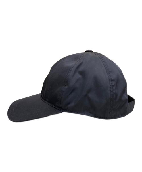 PRADA（プラダ）PRADA (プラダ) TRIANGLE LOGO BALL CAP キャップ ブラック サイズ:Mの古着・服飾アイテム