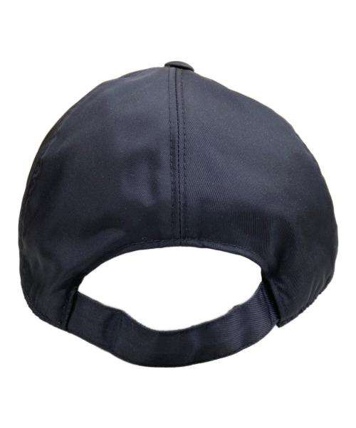 PRADA（プラダ）PRADA (プラダ) TRIANGLE LOGO BALL CAP キャップ ブラック サイズ:Mの古着・服飾アイテム