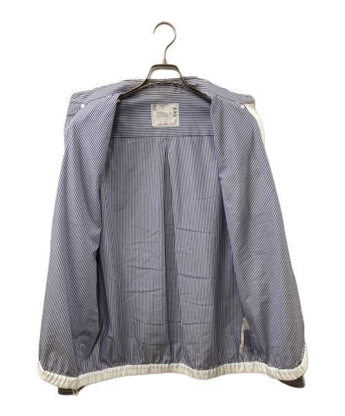 sacai（サカイ）sacai (サカイ) ドローコード付きストライプコットンシャツ ホワイト×ブルー サイズ:3の古着・服飾アイテム
