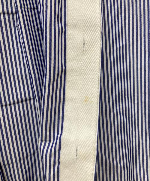 sacai（サカイ）sacai (サカイ) ドローコード付きストライプコットンシャツ ホワイト×ブルー サイズ:3の古着・服飾アイテム