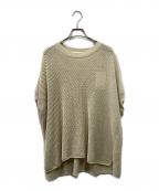 evam evaエヴァムエヴァ）の古着「linen cotton vest ニットベスト」｜アイボリー