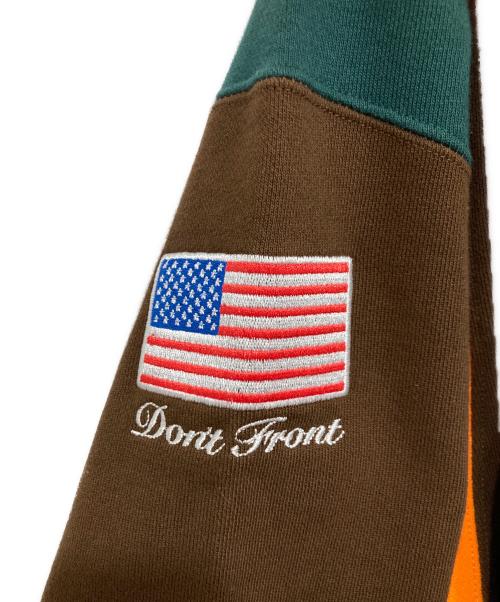 X-LARGE（エクストララージ）X-LARGE (エクストララージ) BASEBALL LOGO EMBROIDERED V NECK SWEATSHIRT ブラウン サイズ:Lの古着・服飾アイテム