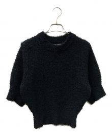 emmi atelier（エミアトリエ）の古着「半袖チャンキーニット」｜ブラック