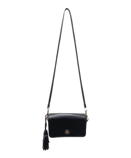 COACH（コーチ）COACH (コーチ) タッセル付き レザーターンロックショルダーバッグ ブラックの古着・服飾アイテム