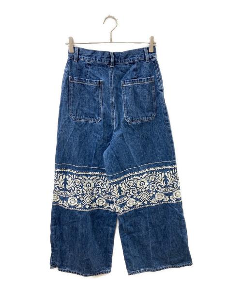 KIARIS VINTAGE（キアリズ ヴィンテージ）KIARIS VINTAGE (キアリズ ヴィンテージ) JOURNAL STANDARD (ジャーナルスタンダード) エンブロイダリーパンツ インディゴ サイズ:38の古着・服飾アイテム