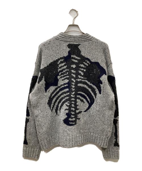 KOHKI（コッキ）KOHKI (コッキ) Needle punched cardigan グレー サイズ:3の古着・服飾アイテム