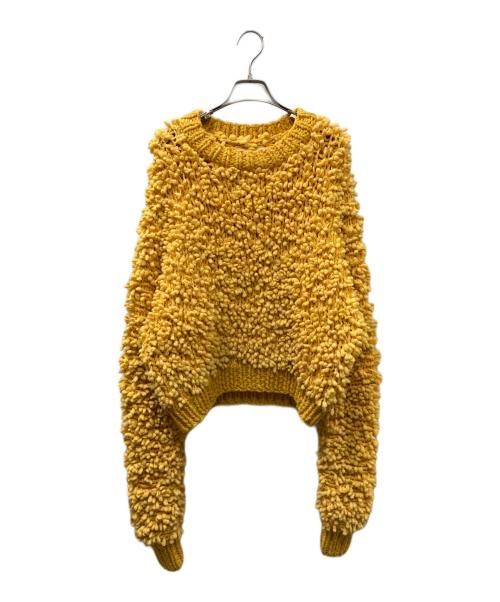 MM6 Maison Margiela（エムエムシックスメゾンマルジェラ）MM6 Maison Margiela (エムエムシックスメゾンマルジェラ) フリルニット イエロー サイズ:Sの古着・服飾アイテム