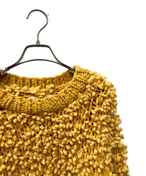 MM6 Maison Margiela（エムエムシックスメゾンマルジェラ）MM6 Maison Margiela (エムエムシックスメゾンマルジェラ) フリルニット イエロー サイズ:Sの古着・服飾アイテム