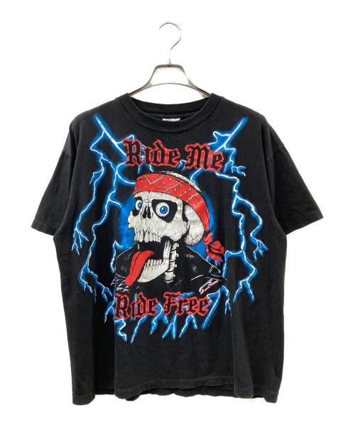 Tour champ（ツアーチャンプ）TOUR CHAMP (ツアーチャンプ) 90S プリントTEE ブラック サイズ:XLの古着・服飾アイテム