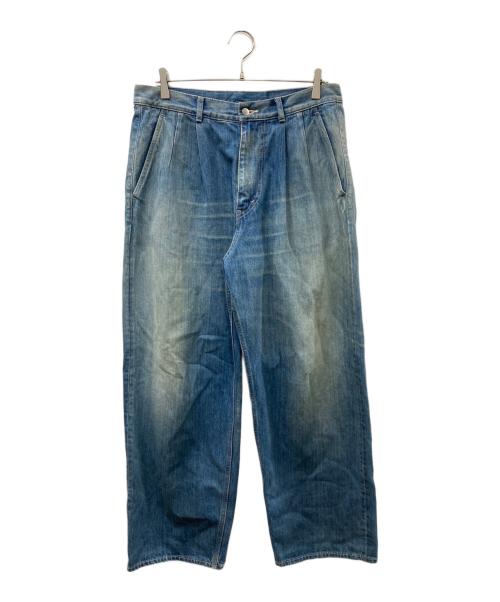 Graphpaper（グラフペーパー）Graphpaper (グラフペーパー) Selvage Denim Two Tuck Pants デニムパンツ ブルー サイズ:2の古着・服飾アイテム