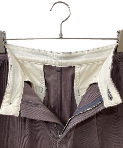 Graphpaper（グラフペーパー）Graphpaper (グラフペーパー) HARD TWILL TWO TUCK PANTS ブラウン サイズ:2の古着・服飾アイテム