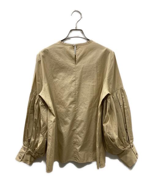 Whim Gazette（ウィムガゼット）Whim Gazette (ウィムガゼット) ボリュームスリーブブラウス ベージュ サイズ:Fの古着・服飾アイテム