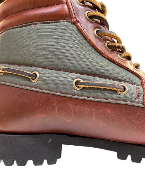 Timberland（ティンバーランド）Timberland (ティンバーランド) BEAMS (ビームス) 別注7eye classic lug ブーツ/７アイズクラシックブーツ レッド×グリーン サイズ:26cmの古着・服飾アイテム