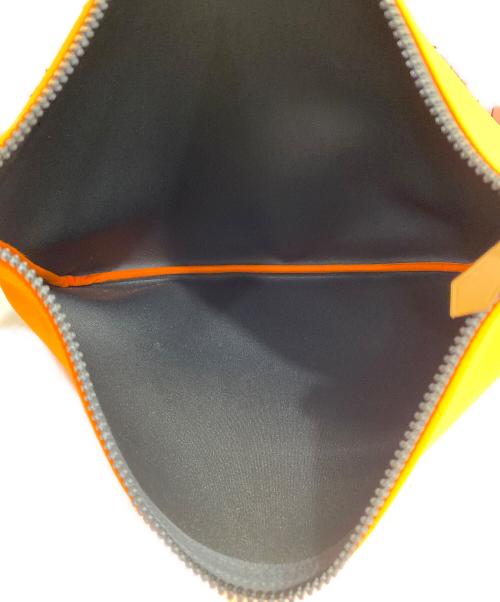 HERMES（エルメス）HERMES (エルメス) ネオバンGM エンボスロゴ ポーチ オレンジの古着・服飾アイテム