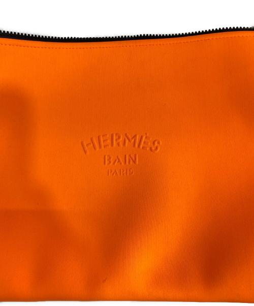 HERMES（エルメス）HERMES (エルメス) ネオバンGM エンボスロゴ ポーチ オレンジの古着・服飾アイテム