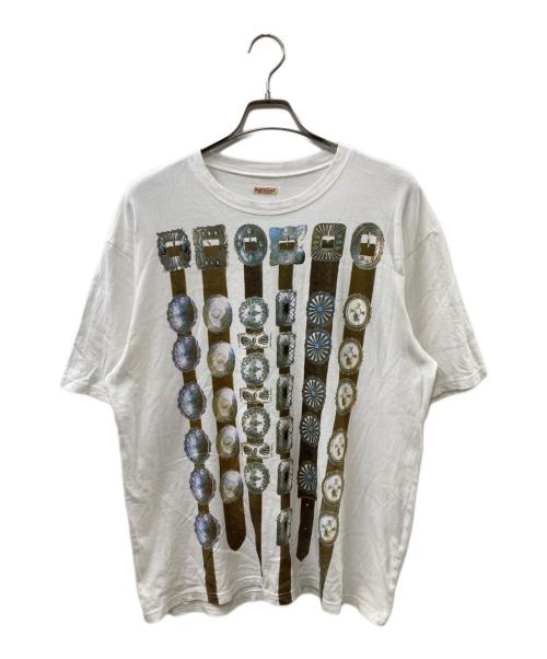 KAPITAL（キャピタル）KAPITAL (キャピタル) カーテンコンチョプリントTシャツ ホワイト サイズ:Lの古着・服飾アイテム