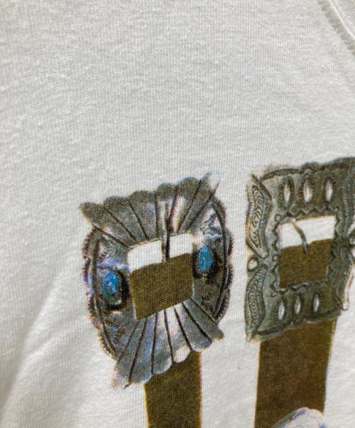 KAPITAL（キャピタル）KAPITAL (キャピタル) カーテンコンチョプリントTシャツ ホワイト サイズ:Lの古着・服飾アイテム