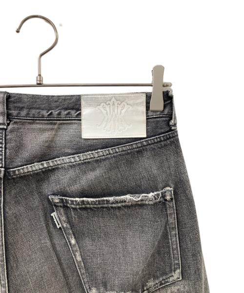 myne（マイン）myne (マイン) Boro Denim Pants  デニムパンツ ブラック サイズ:Lの古着・服飾アイテム