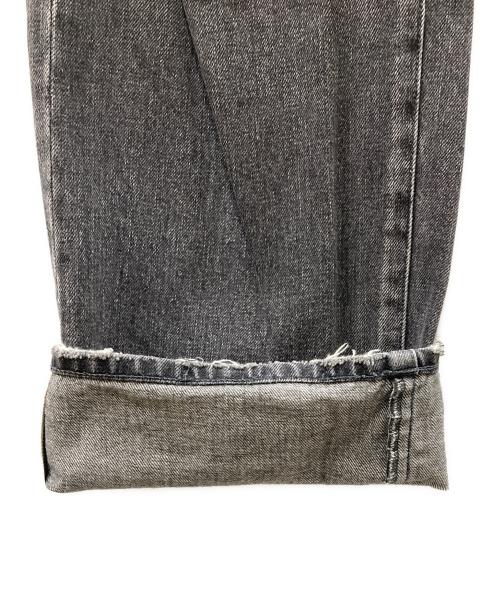 myne（マイン）myne (マイン) Boro Denim Pants  デニムパンツ ブラック サイズ:Lの古着・服飾アイテム