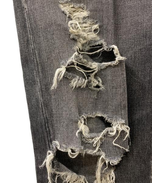 myne（マイン）myne (マイン) Boro Denim Pants  デニムパンツ ブラック サイズ:Lの古着・服飾アイテム