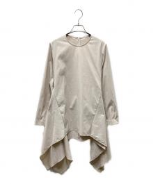 LE PHIL（ル フィル）の古着「フリルブラウスワンピース」｜ベージュ