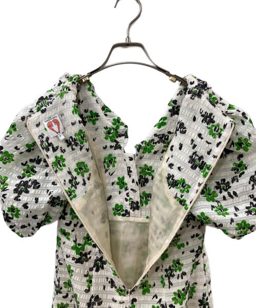 shrimps（シュリンプス）shrimps (シュリンプス) 総柄ワンピース グリーン サイズ:8の古着・服飾アイテム