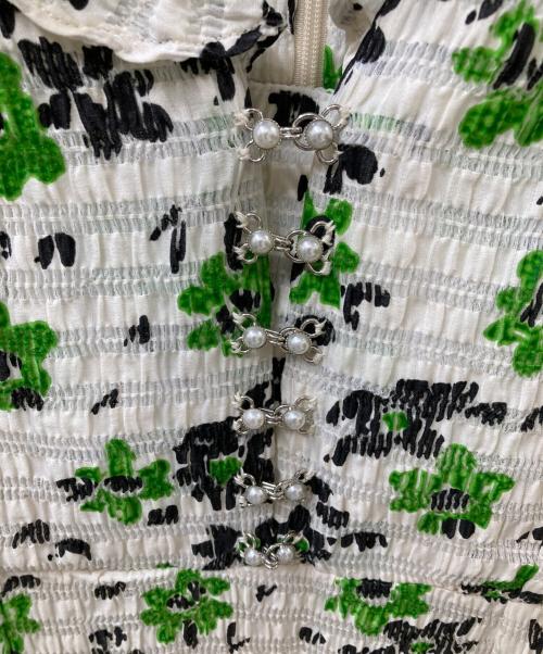 shrimps（シュリンプス）shrimps (シュリンプス) 総柄ワンピース グリーン サイズ:8の古着・服飾アイテム