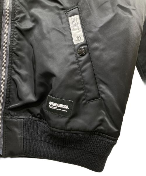 NEIGHBORHOOD（ネイバーフッド）NEIGHBORHOOD (ネイバーフッド) MA-1 FLIGHT JACKET MOD ブラック サイズ:Lの古着・服飾アイテム