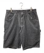 NEIGHBORHOODネイバーフッド）の古着「DENIM PAINTER SHORT PANTS デニムパンツ」｜ブラック