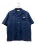 WIND AND SEA（ウィンダンシー）の古着「リネンオープンカラーシャツ」｜ネイビー