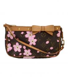 LOUIS VUITTON（ルイ ヴィトン）の古着「チェリーブロッサム ポシェット アクセソワール ハンドバッグ」｜ブラウン
