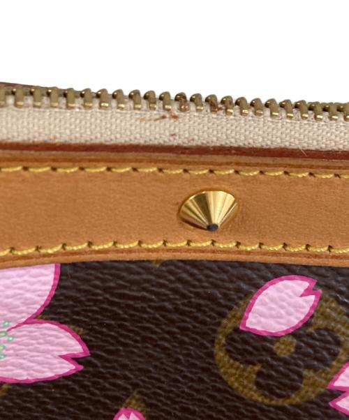 LOUIS VUITTON（ルイ ヴィトン）LOUIS VUITTON (ルイ ヴィトン) チェリーブロッサム ポシェット アクセソワール ハンドバッグ ブラウンの古着・服飾アイテム