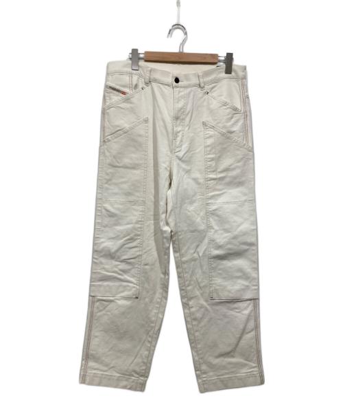 DIESEL（ディーゼル）DIESEL (ディーゼル) ダブルニーパンツ ホワイト サイズ:W32L30の古着・服飾アイテム