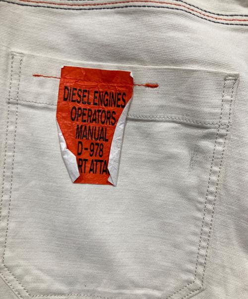 DIESEL（ディーゼル）DIESEL (ディーゼル) ダブルニーパンツ ホワイト サイズ:W32L30の古着・服飾アイテム