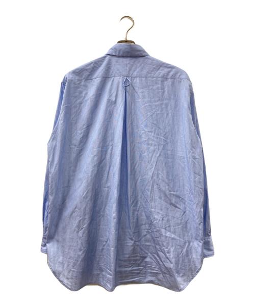 HAVERSACK（ハバーサック）HAVERSACK (ハバーサック) B-SHOP (ビショップ) 〈別注〉丸襟シャツ MEN ブルー サイズ:Ｌの古着・服飾アイテム