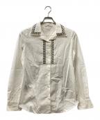 PRADAプラダ）の古着「スタッズオープンカラーシャツ」｜ホワイト